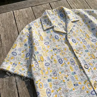 Bawełniana tkanina Bubble Stripe design C digital print