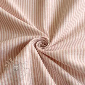 Len z bawełną Stripe rose