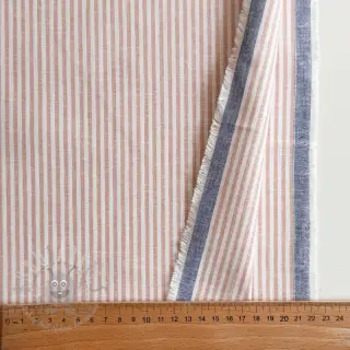 Len z bawełną Stripe rose
