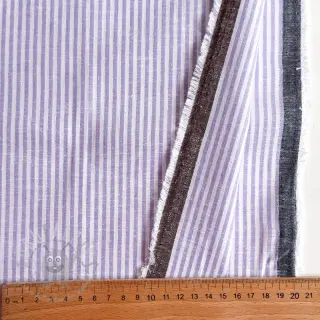 Len z bawełną Stripe purple