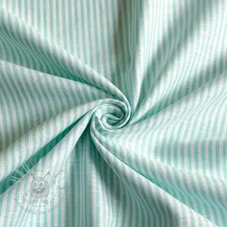 Len z bawełną Stripe mint