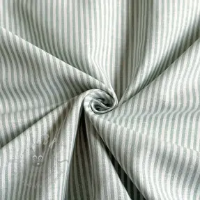Len z bawełną Stripe pastel green