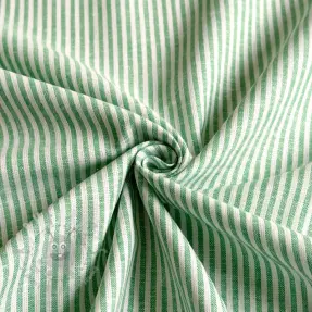 Len z bawełną Stripe dark green