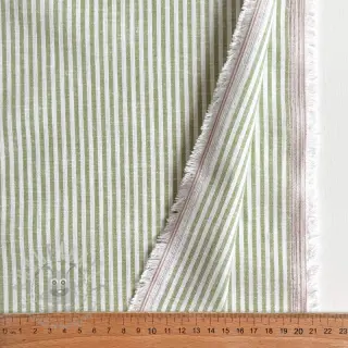 Len z bawełną Stripe green