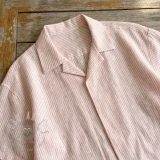 Len z bawełną Stripe rose