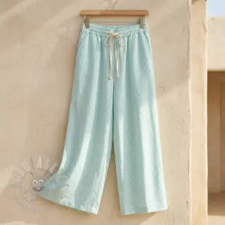 Len z bawełną Stripe mint