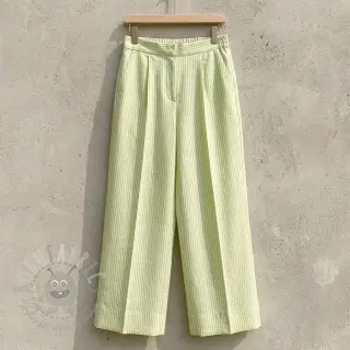 Len z bawełną Stripe lime