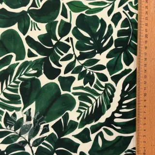 Tkanina dekoracyjna Big leaves green digital print