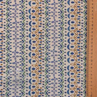 Tkanina dekoracyjna Linenlook Blue pattern digital print