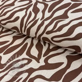 Tkanina dekoracyjna Linenlook Animal dark brown