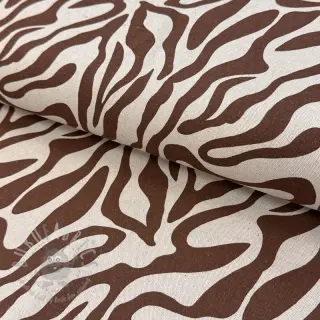 Tkanina dekoracyjna Linenlook Animal dark brown