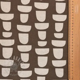 Tkanina dekoracyjna Linenlook Abstract brown