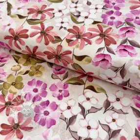 Tkanina dekoracyjna Floralia pink digital print