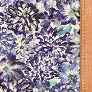 Tkanina dekoracyjna Peony blue digital print