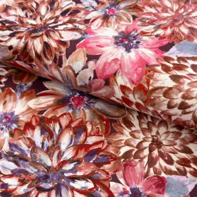 Tkanina dekoracyjna Peony orange digital print