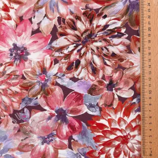 Tkanina dekoracyjna Peony orange digital print