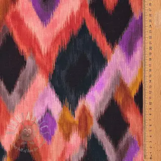 Tkanina dekoracyjna SLUB Abstract multi digital print