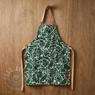 Tkanina dekoracyjna Big leaves green digital print