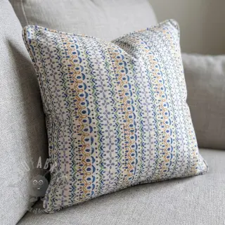 Tkanina dekoracyjna Linenlook Blue pattern digital print