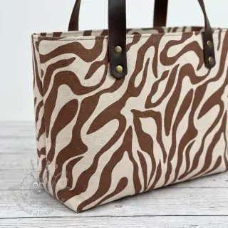 Tkanina dekoracyjna Linenlook Animal dark brown