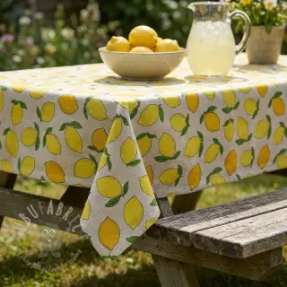 Tkanina dekoracyjna Linenlook premium Sunny Lemon Fruit