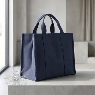 Tkanina płótno CANVAS STONEWASHED dark navy