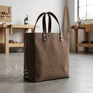 Tkanina płótno CANVAS STONEWASHED brown