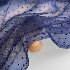 Tiul DOTS dark blue