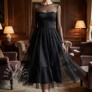 Tiul DOTS black