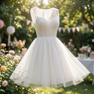 Tiul DOTS white