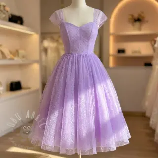 Tiul DOTS lilac
