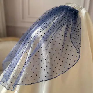 Tiul DOTS dark blue