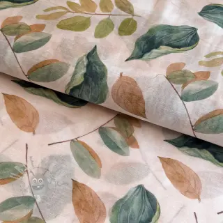 Lyocell z lnem i jedwabiem Retro Flowers design A