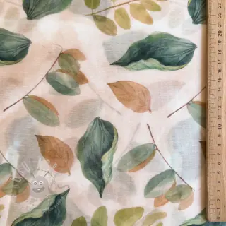 Lyocell z lnem i jedwabiem Retro Flowers design A