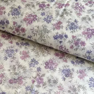 Lyocell z lnem i jedwabiem Retro Flowers design C