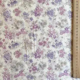 Lyocell z lnem i jedwabiem Retro Flowers design C
