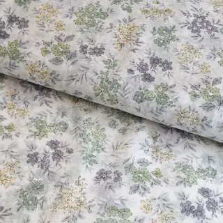 Lyocell z lnem i jedwabiem Retro Flowers design D