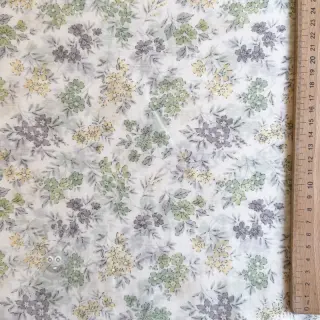 Lyocell z lnem i jedwabiem Retro Flowers design D