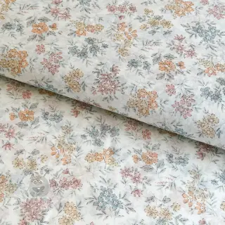 Lyocell z lnem i jedwabiem Retro Flowers design E