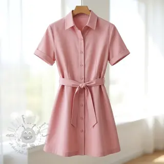 Bawełniana tkanina TWILL Mango olive pink