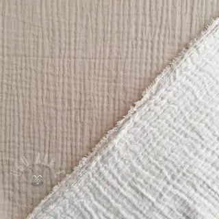 Muślin double gauze DOUBLE FACE pebble