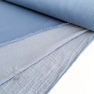 Muślin double gauze DOUBLE FACE cloud blue