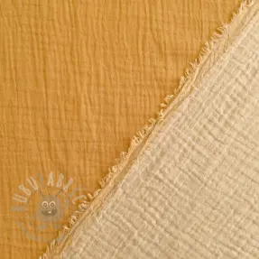 Muślin double gauze DOUBLE FACE old yellow