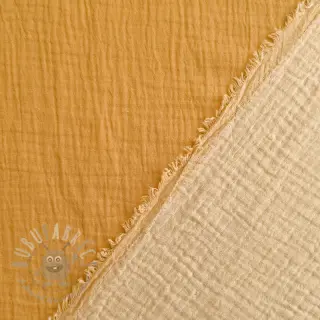 Muślin double gauze DOUBLE FACE old yellow