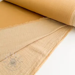 Muślin double gauze DOUBLE FACE old yellow