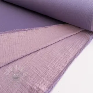 Muślin double gauze DOUBLE FACE lavender
