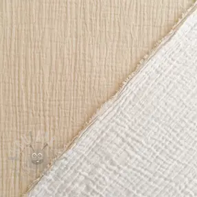 Muślin double gauze DOUBLE FACE sand
