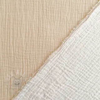 Muślin double gauze DOUBLE FACE sand