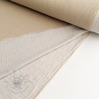 Muślin double gauze DOUBLE FACE sand