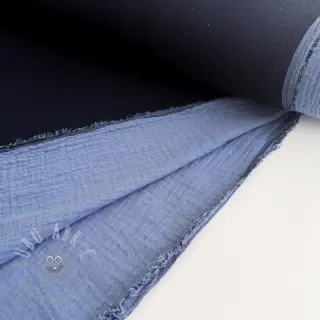 Muślin double gauze DOUBLE FACE marine